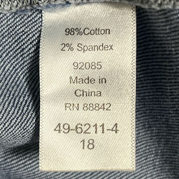 ELLOS Trouser Jeans Women's 18 Blue Light Wash Denim Patch Pockets NWT - Picture 9 of 15